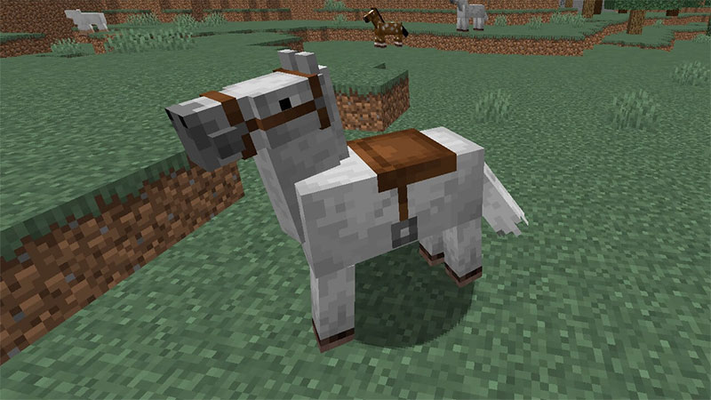 How to put a saddle on a horse in Minecraft
