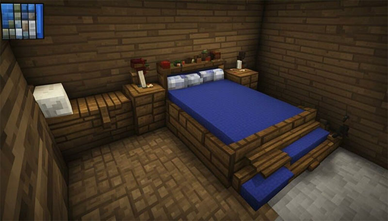 Как сделать красивую кровать в Майнкрафте