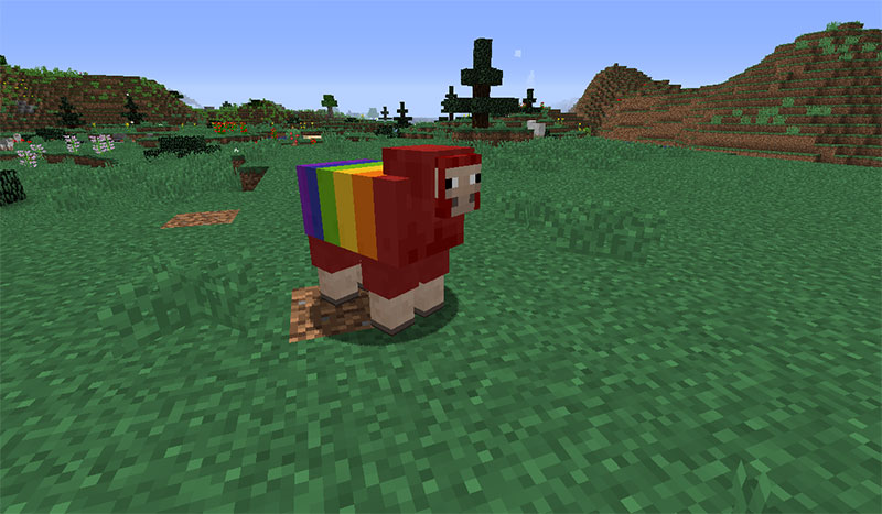 How to make a colorful sheep in Minecraft