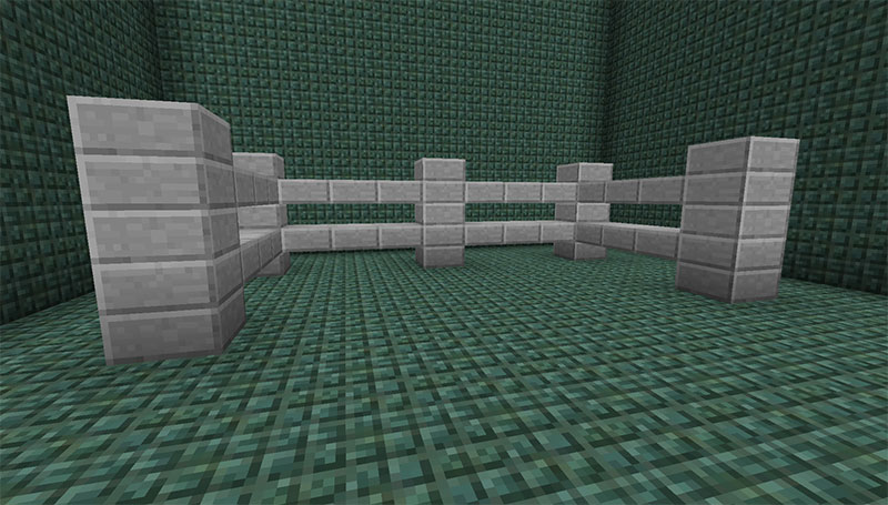 Stone fence in Minecraft